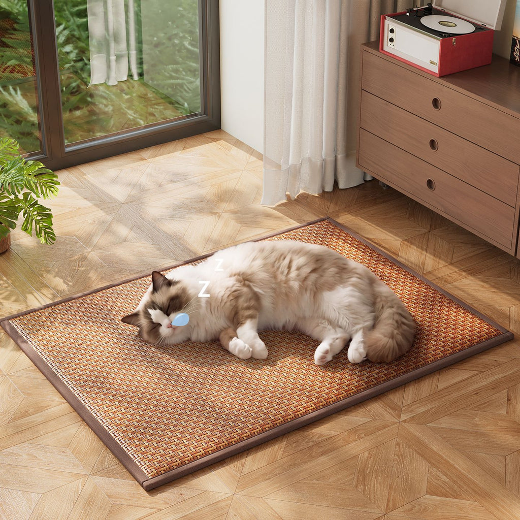 Summer Ice-Silk Woven Pet Mat